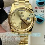 PPM Best Copy Gain Weight Rolex Day-Date II President Swiss 3255 Yellow Gold Watch 